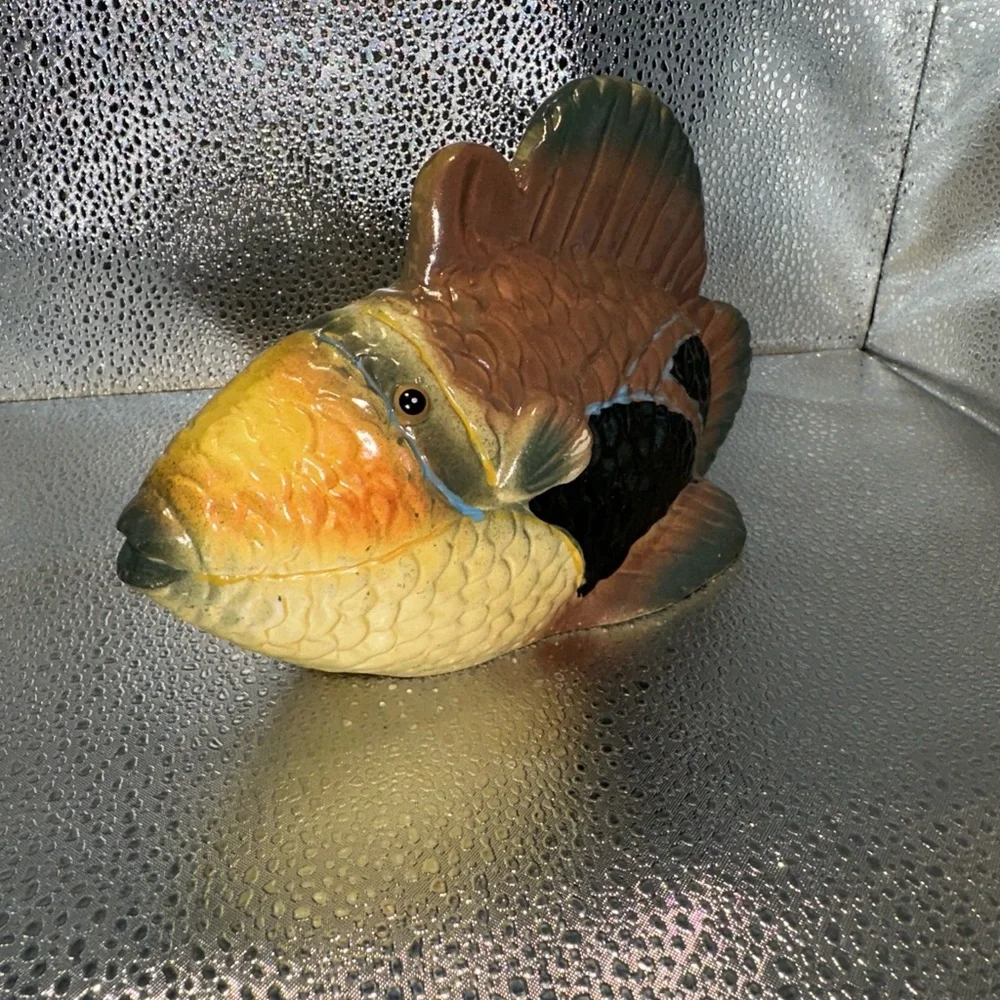 Vibrant Yellow and Black tropical Fish Aquarium Decor